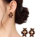 Purple Butterfly Enamel Stud Earrings