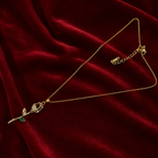 Emerald Rose Elegance Necklace