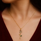 Emerald Rose Elegance Necklace