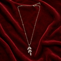 Crystal Leaf Pendant Necklace