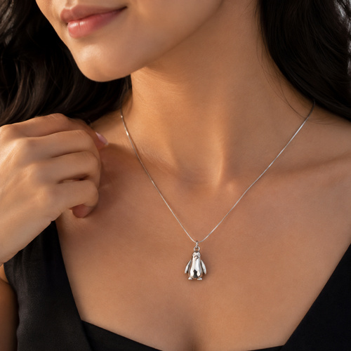 Charming Penguin Pendant Necklace