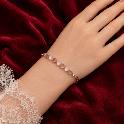 Blush Heart Crystal Bracelet