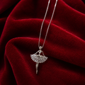 Graceful Ballerina Pendant Necklace