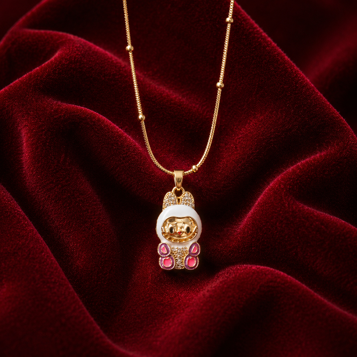Cute Bunny Charm Pendant Necklace