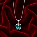 Emerald Butterfly Crystal Pendant Necklace