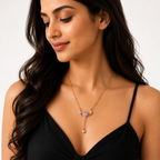 Angel Heart Drop Pendant Necklace