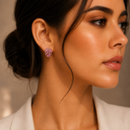 Aurora Dual-Tone Teardrop Earrings