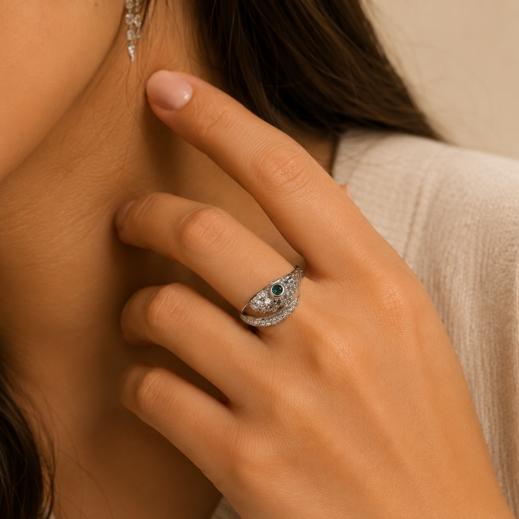 Emerald Grace Crystal Ring