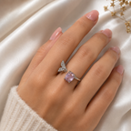 Lavender Butterfly Adjustable Ring