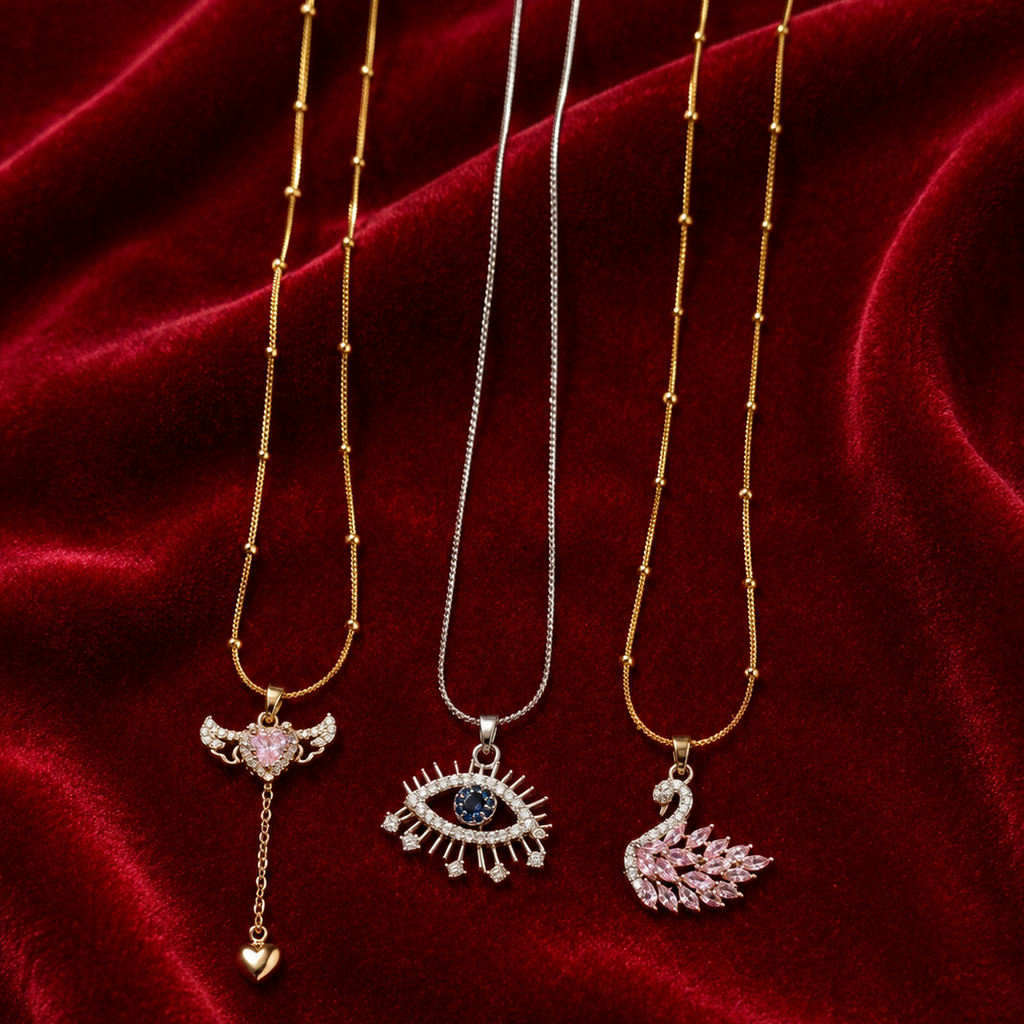 Crystal Evil Eye Protection Pendant Necklace